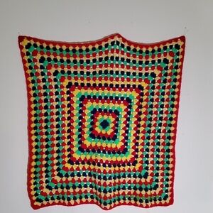 Granny Square Hand Made Lap Cover 36" x 36" square